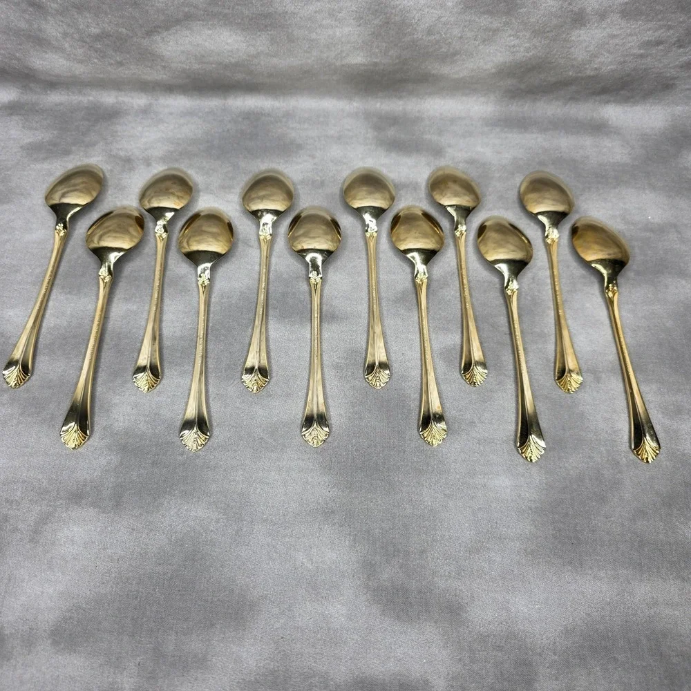 (X12) International Silver INS398 Gold Electroplate 6 5/8